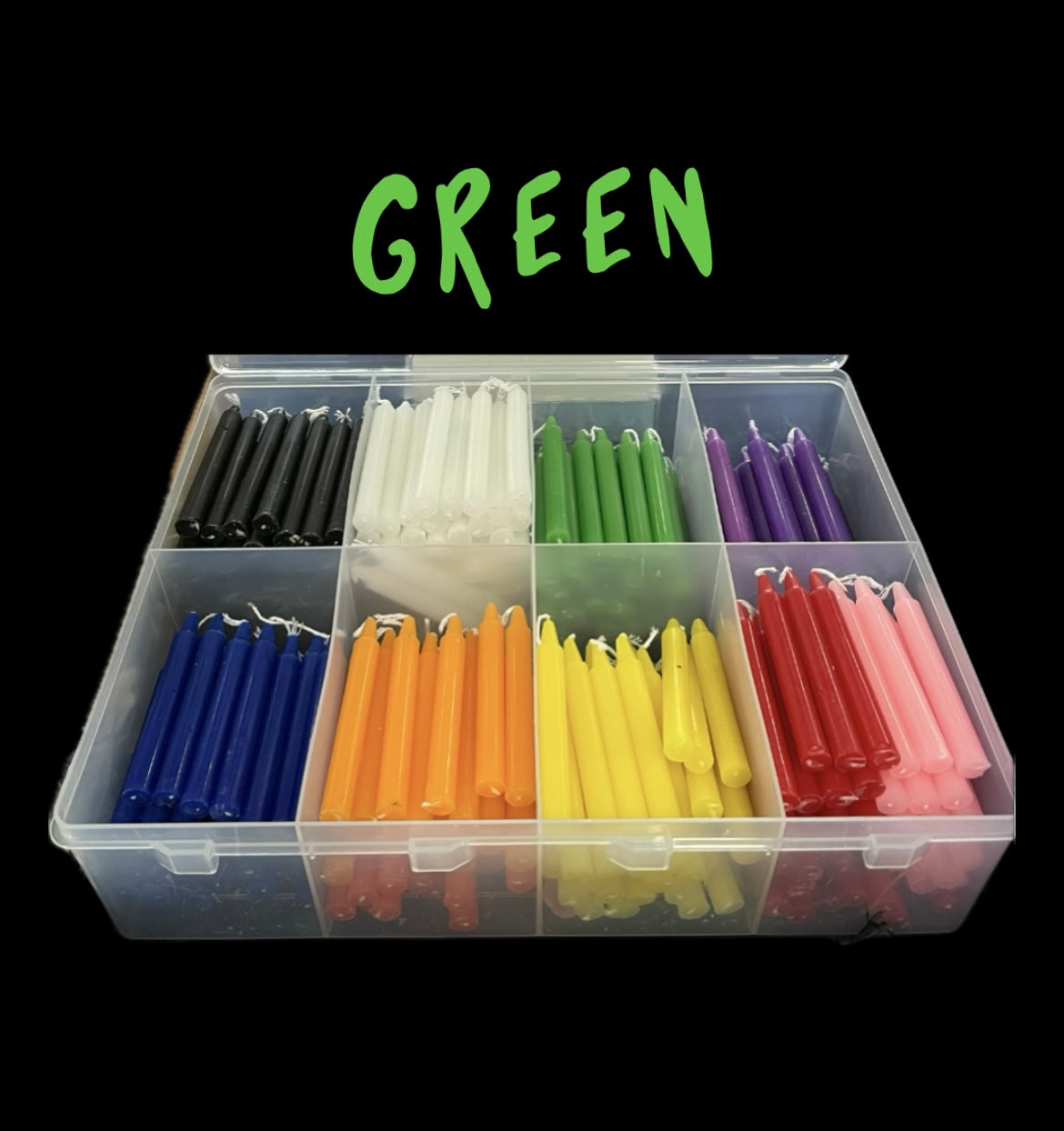 SPELL CANDLES - Green x 5