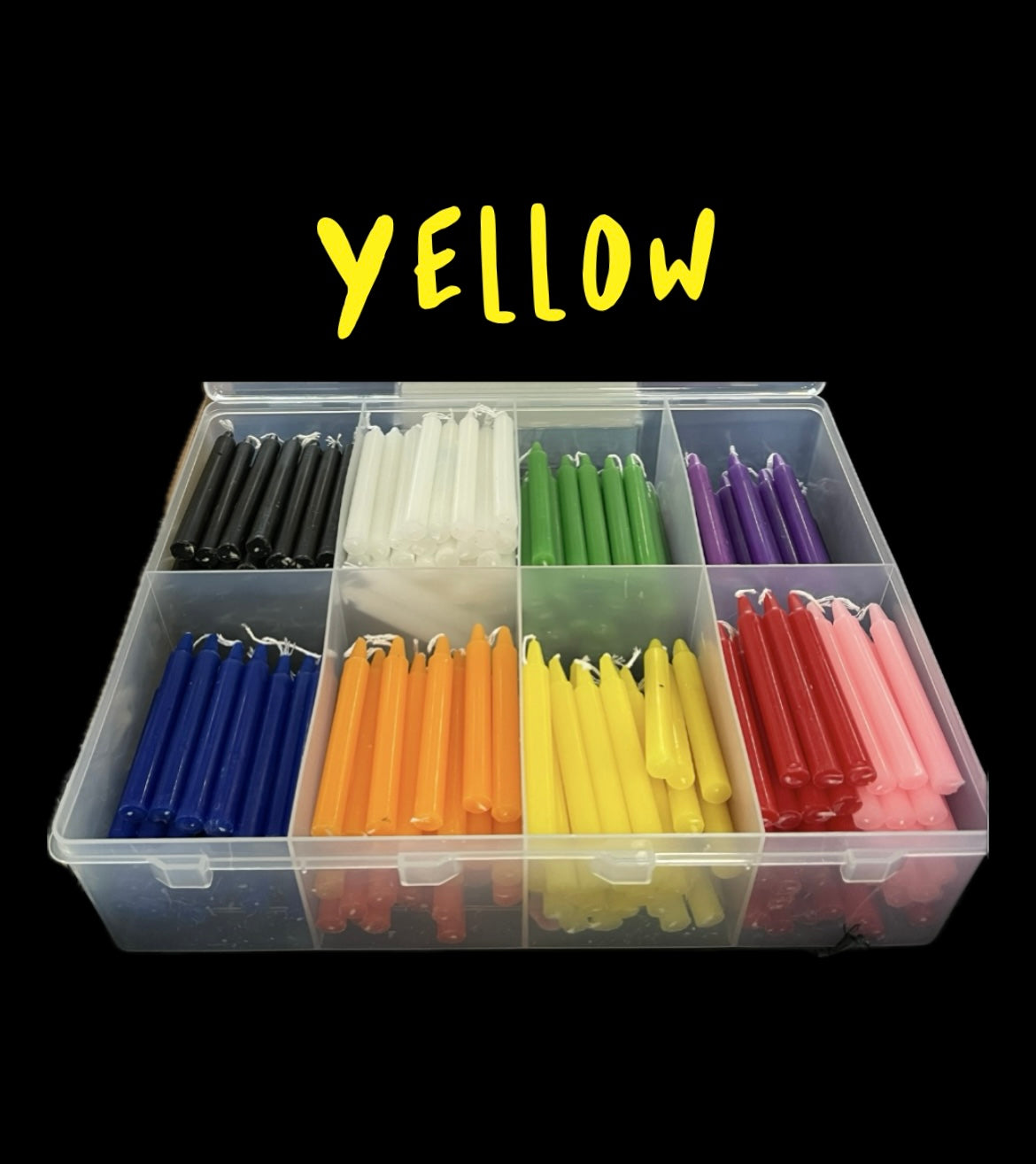 SPELL CANDLES - Yellow x 5